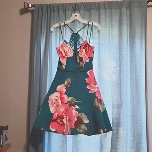 Floral Lace Back Dress